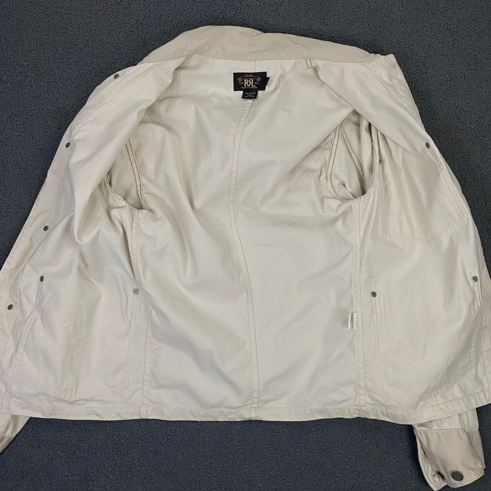 RRL Ralph Lauren Chore Jacket FITS Mens SMALL Canvas Corduroy Collar Barn Coat - Picture 7 of 16